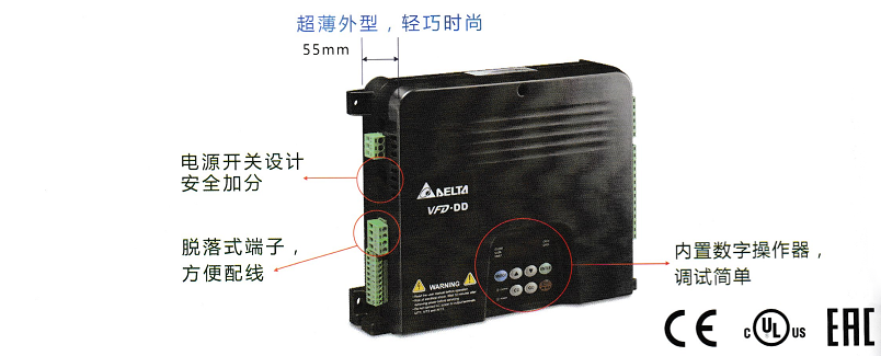 台达门控专用变频器VFD-DD系列